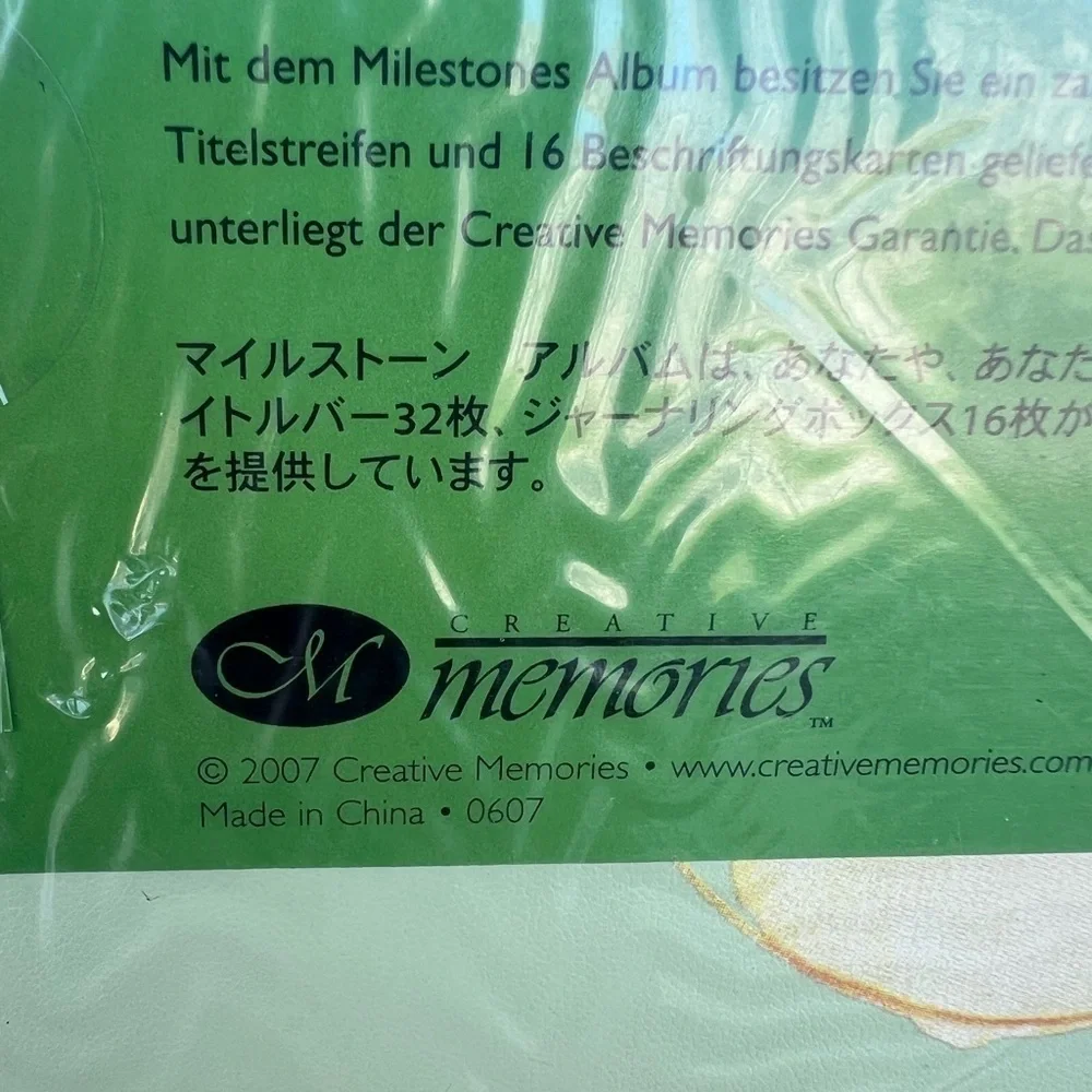 Creative Memories Picfolio Milestones Photo Album Green Bubbles NIP